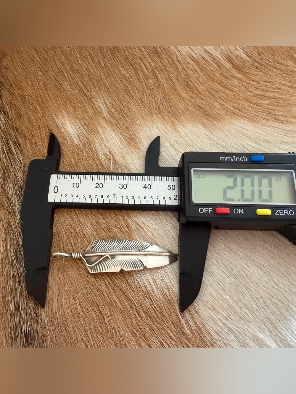 ❤️ Navajo Signed Chris Charlie Sterling Silver Hand Crafted Feather Pendant 2”L - Picture 9 of 10